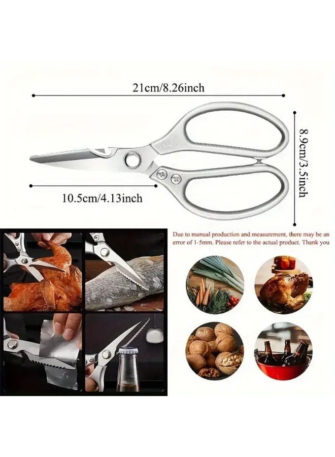 Professional 8 5 Inch Stainless Steel Kitchen Scissors With Aluminum Alloy Handle - Image 5